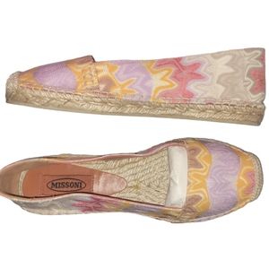 Missoni 'Raschel' multi color fabric espadrille flat shoes